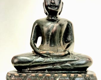 3,54 inch.Vintage sitting buddha Handmade made from resin