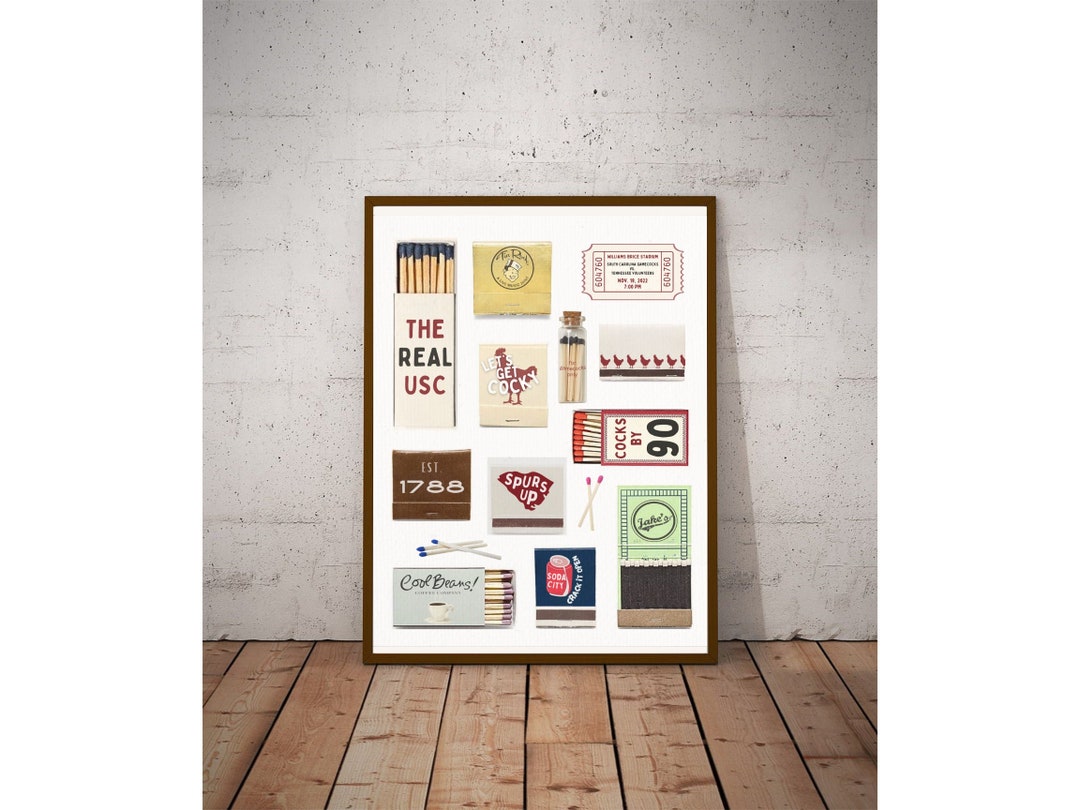 Uofsc Graphics Uofsc Matchbook Art Gamecock Trendy Usc Print for Dorm Poster Cola ...