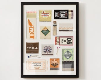 Tennessee Matchbook Art Print, Knoxville Vols Poster (Digital Download)