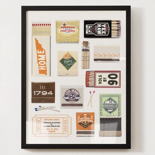 Impression d'art Tennessee Allumettes, affiche des Vols de Knoxville (téléchargement numérique)