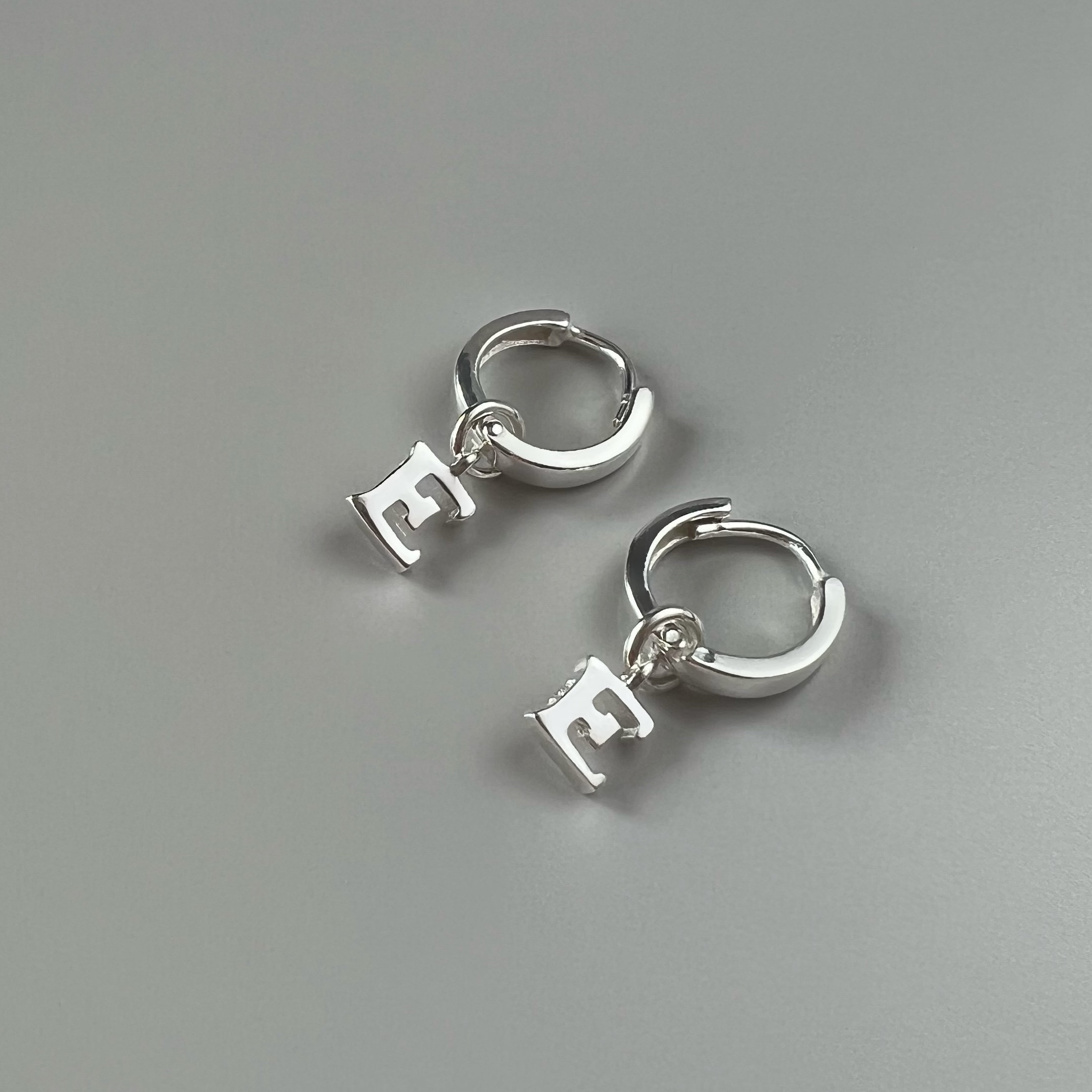 Dainty initial earring huggie hoops sterling silver alphabet letter earring birthday gift personalised jewellery Initial Huggies SEM02 Etsy