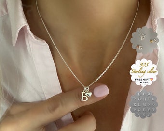 Collier initial délicat avec breloque coeur, collier lettre personnalisé, collier monogramme pour cadeau d'anniversaire, COEUR INITIAL-SN32