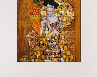 Portrait of Adele Bloch Bauer I Canvas by Gustav Klimt, Iconic Art ...