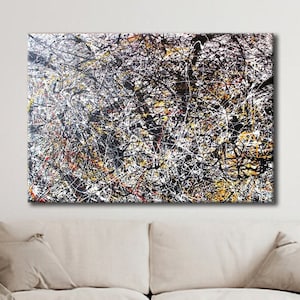 Jackson Pollock Wall Art, Jackson Pollock Abstract Expressionism Canvas Print, Jackson Pollock Home Decor, Wall Decor, Wall Art, Canvas Art