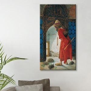 The Tortoise Trainer Wall Art, Osman Hamdi Bey Canvas Design, Artwork Canvas Art, The Tortoise Trainer Home Decor, Artwork Gift Wall Art