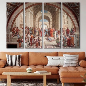 The School of Athens Wall Art, The School of Athens Canvas Design, Artwork Canvas Art, The School of Athens Home Decor, The School of Athens