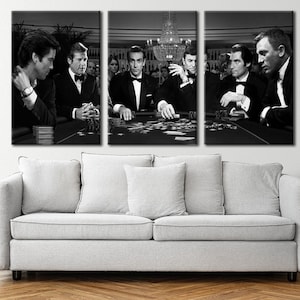 All Bonds Wall Art, All Bonds Canvas Art, All James Bonds Home Decor, All Bonds Wall Decor, All James Bonds Movie Gift Canvas Print