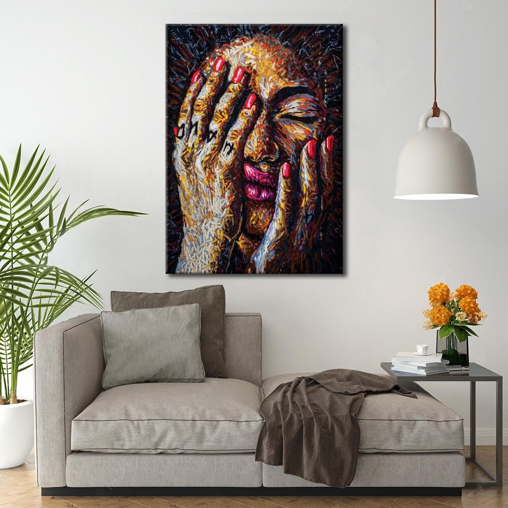 Abstract Woman Wall Art Abstract Woman Painting Canvas Art Etsy