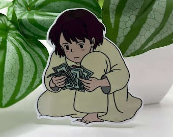 Kiki Counting Money Sticker | Kiki's Delivery Service | Anime Sticker