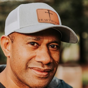 Custom Believer Leather Patch Trucker Cap, Faith Baseball Hat