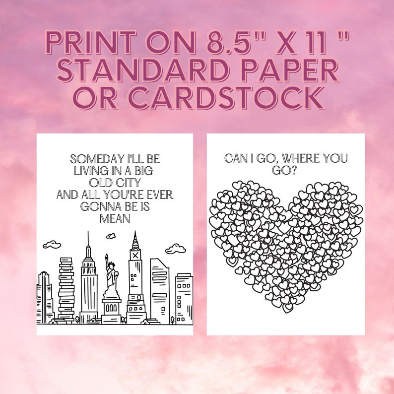 T Swift Coloring Pages Instant Download Coloring Book Taylor - Etsy