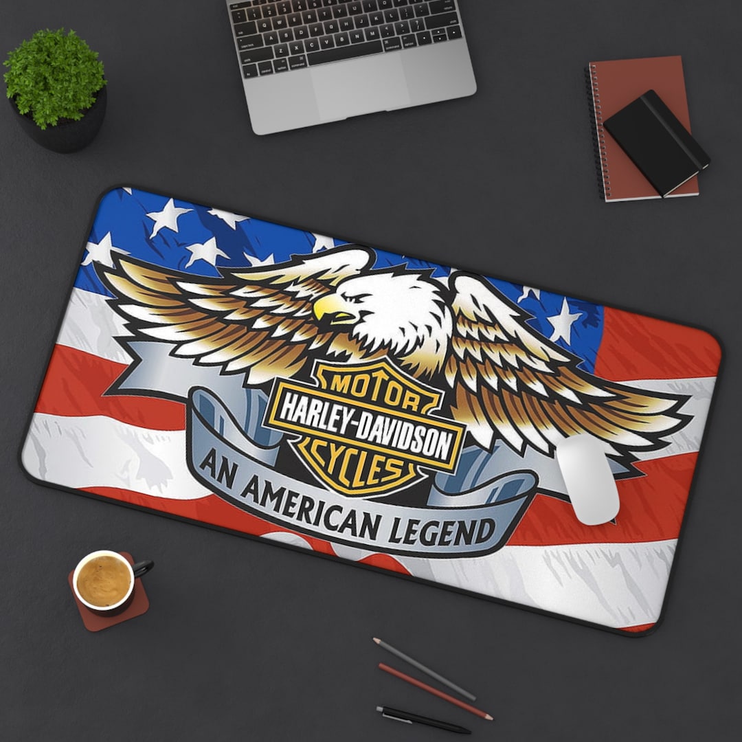 Harley Davidson Desk Mat Custom Motorcycles Mouse Pad Etsy