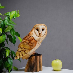 WoodenOwlSculptureCarvingBarnOwlWoodOwlsOwlNightWoodCarving