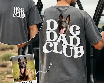Dog Dad Club Shirt Custom Pet Photo Tee Personalized Dog Lover Gift Comfort Colors Fathers Day Shirt for Dog Dad, Dog lover tshirt