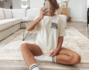 Girl Mom Club Shirt, Funny Wife Shirt, Gift for Her, Mommy Shirt, Mom to be, Cool Mom, Mother&#39;s Shirt, Comfort Colors, Pregnancy Annoucement