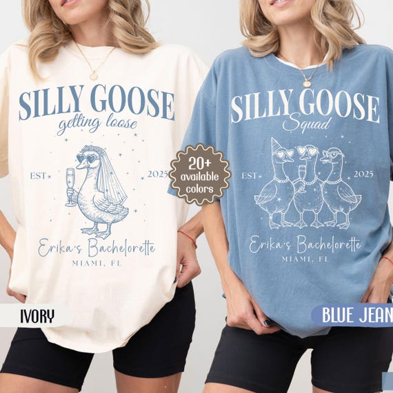 Silly Goose Bride Shirt, Funny Bachelorette Party Tee, Comfort Colors®, Bridal Squad Matching Shirts, Goose Lover Gift, Bride Tribe Tshirts