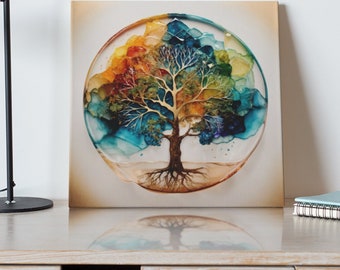 The Vibrant Tree of Life - Canvas Wall Art - Free Shipping