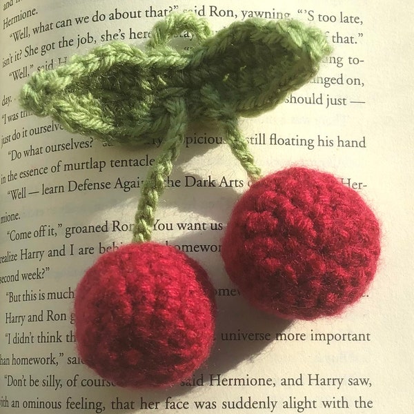 crochet cherry accessory