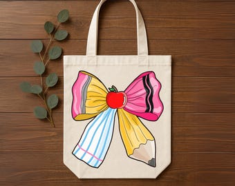 Custom Teacher Tote Bag | Personalized Cotton Canvas Gift