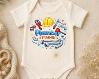 Plumber in Training Baby Onesie | Funny Trades Outfit