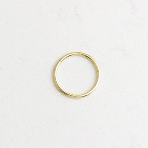 14K Solid Gold Hoop Earring • Hinge Hoop Helix • 16G Tragus Earring • Dainty Ring Helix • Hoop Cartilage Earring •Gold Clicker Earring