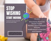 Home Workout Plan, Weight loss Journal, Workout from Home, Weight Loss Journey, Monthly Workout Plan, weight goals, health and fitness