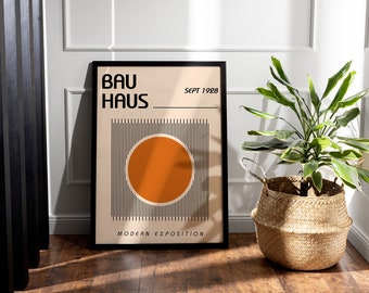 Bauhaus Printable Design, Vintage Bauhaus Poster, Geometric Wall Art (digital download)