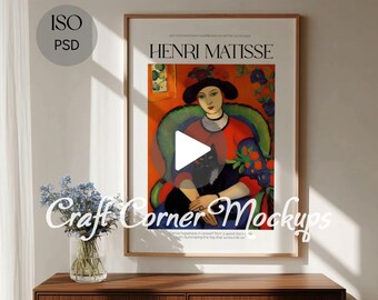 Animierter Vertikaler Rahmen Video, dünnes Holz, DIN A (PSD)