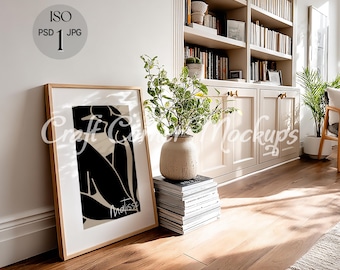 DIN A Vertical Frame Mockup for Photoshop, Template for Artworks and Prints Wall Art Mockup, Digital Frame Mockup, Poster Frame Mockup, PSD