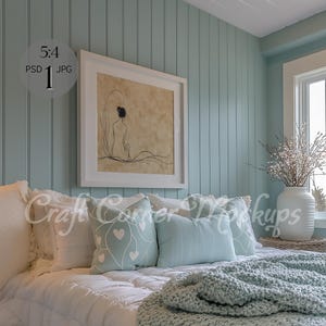 Floating Frame Mockup PSD, Landscape Photo Frame Mockups, Landscape Frame Mock Up Horizontal Frame Mockup, Horizontal Wall Art Frame Mock Up