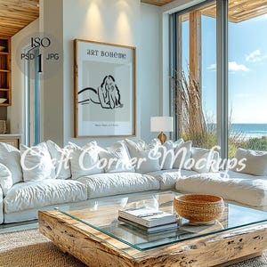 Beach House Frame Mockup, ISO Beach House Mockup,Beach House Art Frame Mockup, Beach Frame Mockup, Vertical Beach House Wall Art Mockup PSD