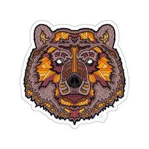 Bear Sticker Viking Bear Art Drawing Celtic Bear Nordic Art Drawing Viking Sticker Bear Gift for Bear Lovers Viking Gift