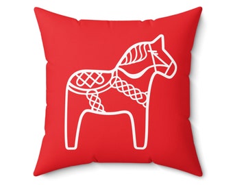 Cojín de caballo rojo de Dala, arte folclórico escandinavo