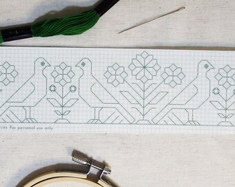 Doves in the Garden: Blackwork Embroidery for Renaissance, Medieval, LARP, and Cosplay - Perfect for Beginners! Stick-n-Stitch Magic Awaits!