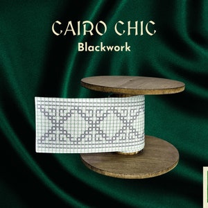 Stick and Stitch Embroidery Pattern Cairo Chic Design Water Soluble Beginner Friendly Medieval Blackwork DIY