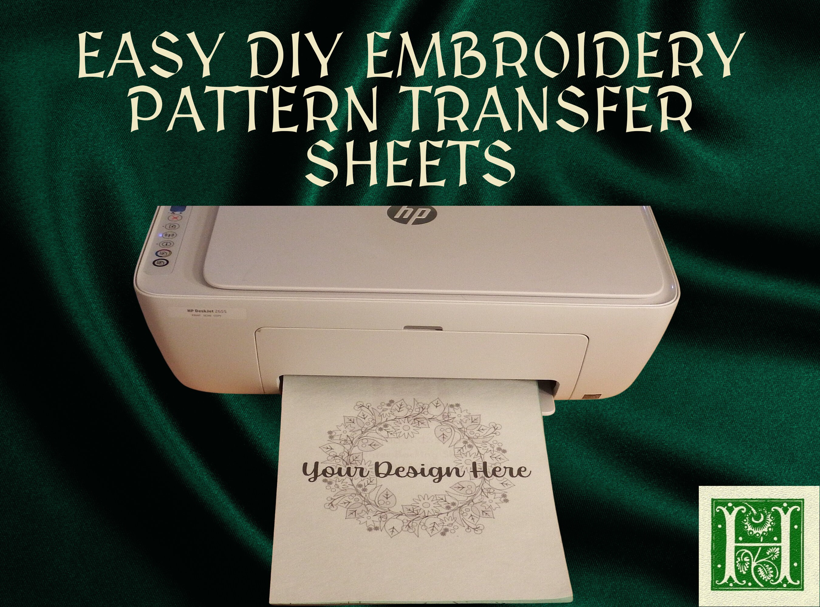 Printable Transfer Patterns Easy DIY Embroidery Pattern Transfer Sheets: Peel-and-stick, Draw ...