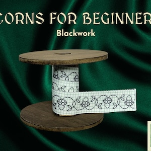 Acorns: Easy Stick-and-Stitch Embroidery Pattern, Perfect for Beginners!