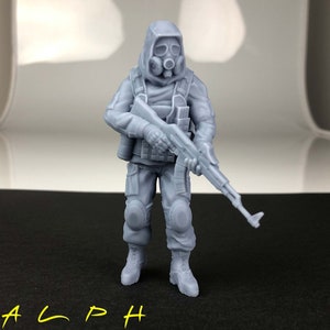 Kit de diorama de figuras de S.T.A.L.K.E.R.: Modelo de resina impreso en 3D (escalas 1/87-1/18)