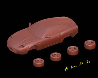 Maquette voiture Aston Martin DB7 Vantage Zagato (2002-2003) 1/87 1/64 1/43 1/24 1/18