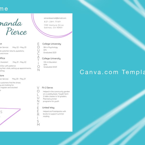 Canva.com Resume Template - Stand Out from the Crowd!