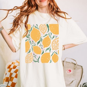 Lemon Comfort Colors Shirt, Lemon Aesthetic Boho Shirt, Lemons  Graphic Shirt, Vintage Lemon Cute Shirt, Boho Shirt, Aesthetic Lemon Shirt