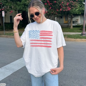 USA Flag Comfort Colors® Shirt, Retro America Shirt, American Flag Shirt, 4th Of July Shirt, Fourth Of July, Patriotic USA Gift, USA Shirt