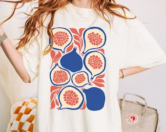 Aesthetic Comfort Colors Figs Shirt, Fig Aesthetic Shirt, Vintage Figs Cute Shirt, Figs Fruits shirt,  Abstract Botanical Tee, FruitTee