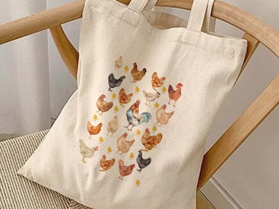 CafePress 'Ain't No Chicken Wing' Canvas Tote Bag - Natural Reusable Shopping Bag, Two Sizes - View #9