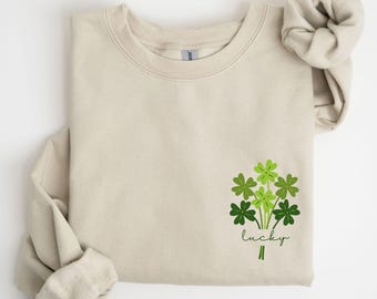 Shamrock Lucky Sweatshirt, St. Patrick's Day Shamrock Sweatshirt, Irish Shamrock Sweatshirt, Saint Patricks Day Crewneck, St Patricks Hoodie