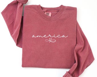 Comfort Colors® 250th America Anniversary Long Sleeve Tee, Celebrate 250th Anniversary Shirt, Independence Day Shirt, 4th of July Shirt