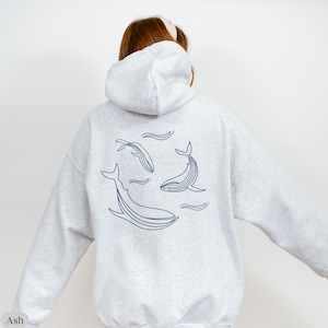 Whale Hoodie,Underwater Sea Animal Vintage Hoodie,Whale Shark Hoodie, Beachy Sweatshirt, 90s Orca Whale Sweatshirt,  Humpback Orca Crewneck