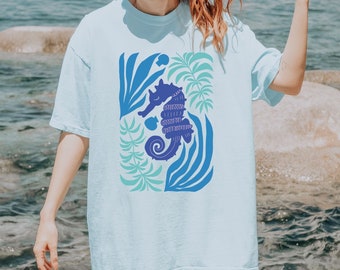 Retro Aesthetic Perfect Beach Summer Comfort Colors® Shirt  Ocean Beach Lover Tshirt Animal Lover Tee Sea Life Shirt Oversized Summer Tee