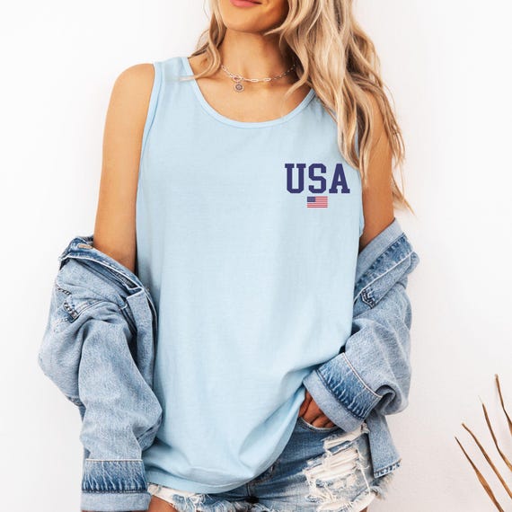Comfort Colors® USA Flag Unisex Tank Top, 250th America Anniversary Unisex Tank Top, Celebrate 250th Anniversary Tank Top, Independence Day