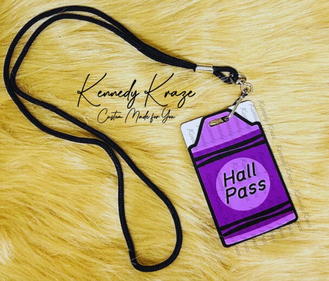 Personalized Badge Pass for Classroom 5 Options Restroom, Hall, Library ...